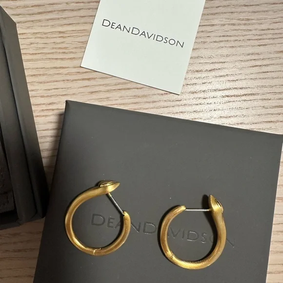 Dean Davidson - Gold Hoop Earrings - Picture 2 of 5